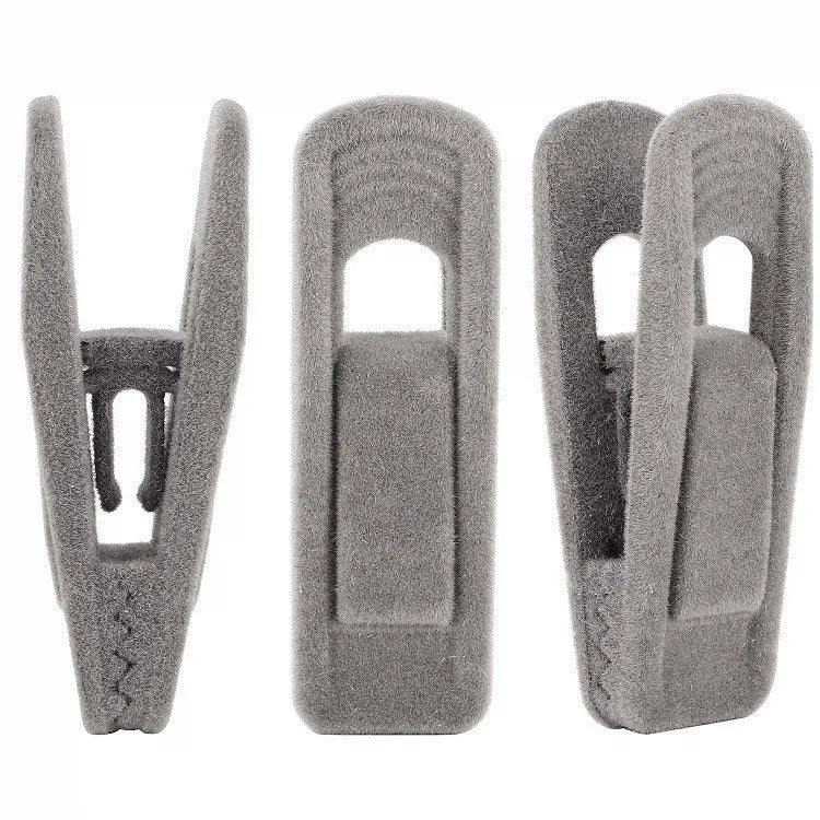 For Hordion 20/10Pcs Velvet Hangers Clips, Strong Finger Clip Non-Slip Pants Hangers, Light Pink,white,Gray,Magenta,Purple,Black