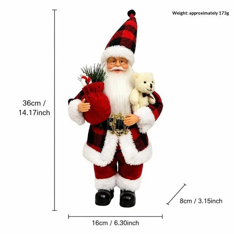 2026 Christmas Decoration For Home Santa Claus Plush Doll 30cm Navidad Party Decor Xmas Ornaments New Year Gift
