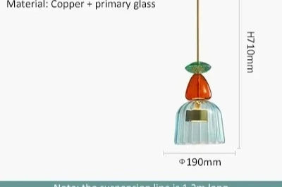 Modern Led Colorful Glass Pendant Lights For Kitchen Dining Room Island Restaurant Hanging Lamp Ceiling Chandeliers Decoration