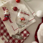 Exquisite Christmas Wine Glass - Glass Cup for Festive Holiday Drinks & Decor, Ideal for Gifting at Parties and Celebrations