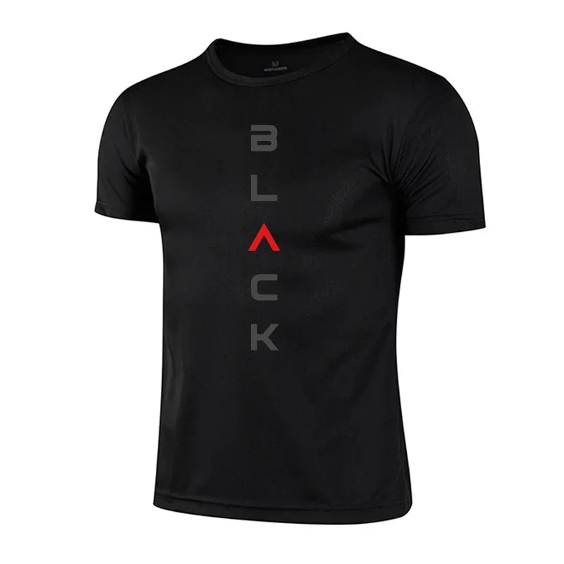 2026 Brand New Men Exercise Trainning T-shirt Cool Marathon Tees Summer Male Gym Outdoor Fitness Running Short Sleeved Top
