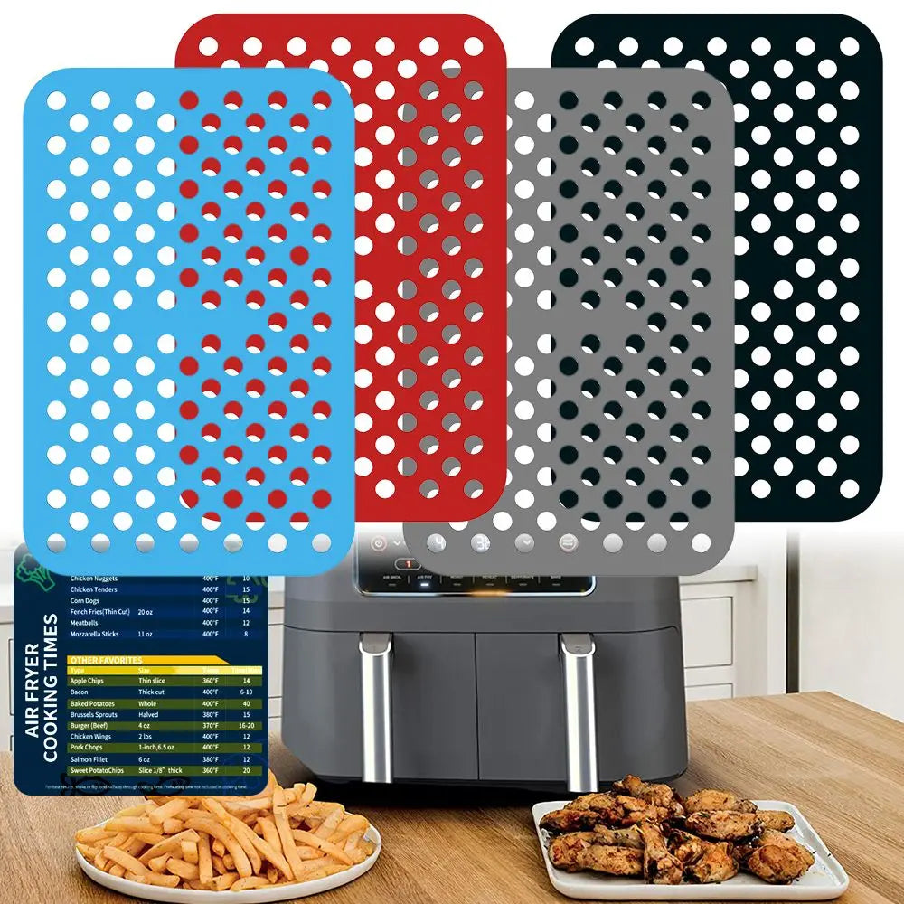 Oven Nonstick Kitchen Silicone Liners Reusable For Ninja DZ201 Foodi Air Fryer Mat For Ninja Foodi DZ201