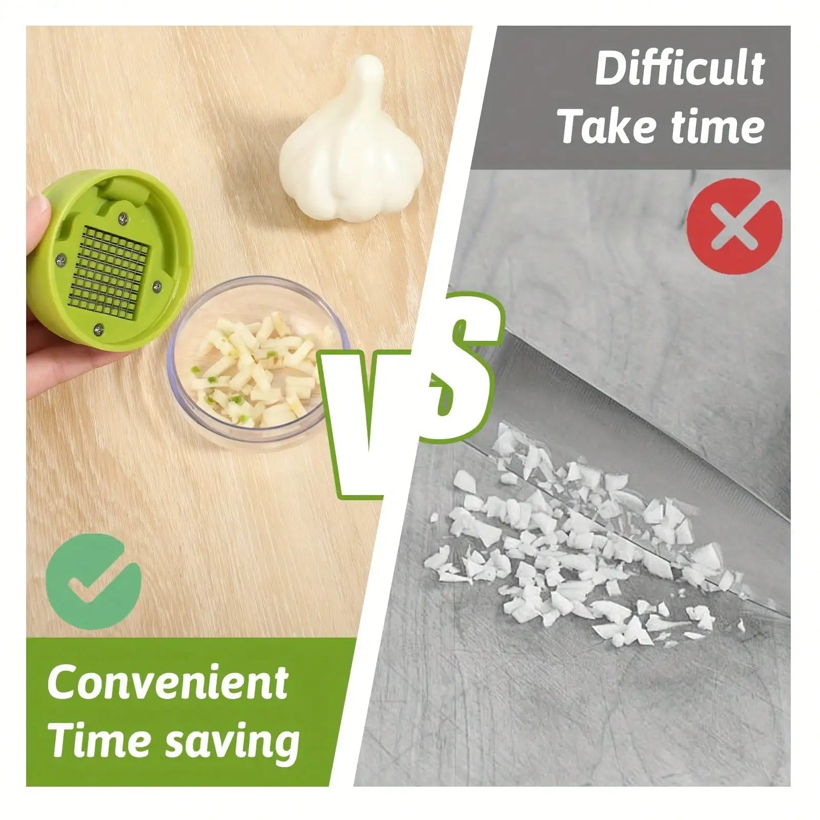 2pcs/1pc Manual Garlic Press And Grinder - Multi-Functional Kitchen Tool, Can Be Used For Chopping,  Suitable For Home, Restaurant, Outdoor And Food Truck Use, Portable Handheld Design, Plastic And Garlic Clove Grinder sh2604