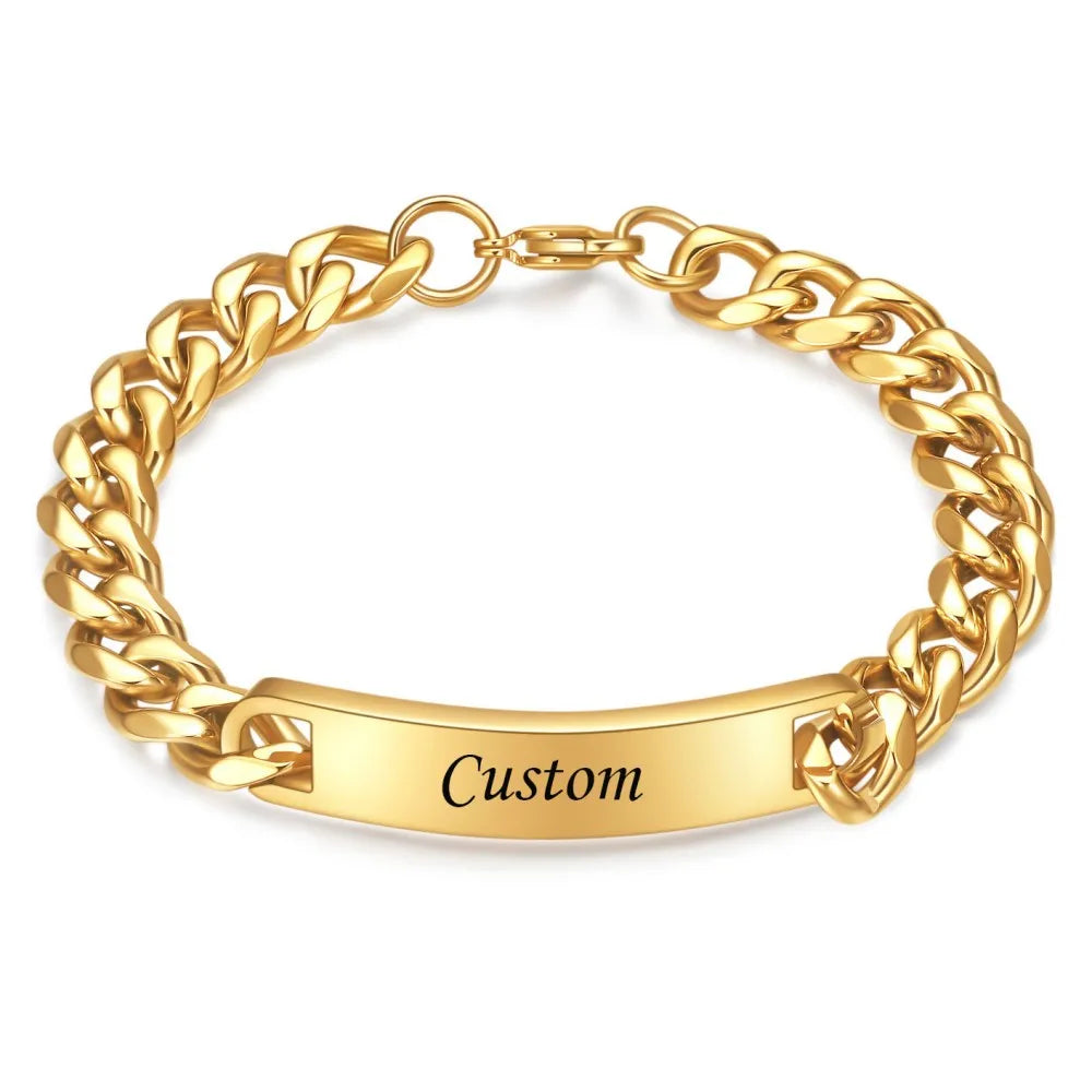 New Fashion Watch Chain 10mm Smooth Titanium Steel Bracelet for Men Customizable Personalized  Male Gentleman Business Gift