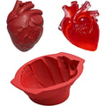 Heart Silicone Mold - 3D Realistic Heart Jelly Mold with Support Base for Cakes, Breakable Chocolate, Jelly, Pudding
