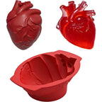 Heart Silicone Mold - 3D Realistic Heart Jelly Mold with Support Base for Cakes, Breakable Chocolate, Jelly, Pudding