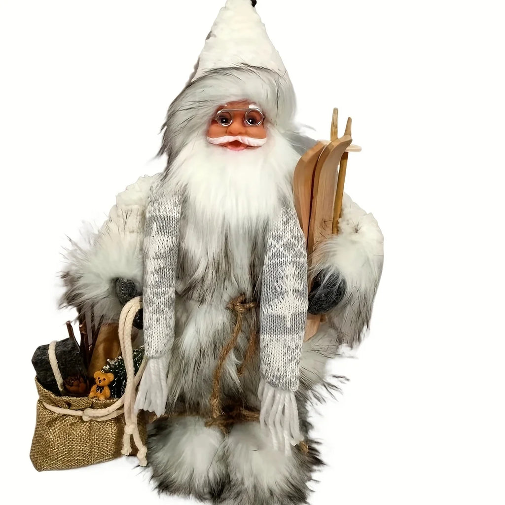 Blue and white Santa Claus, Christmas gifts New Year gifts Birthday gifts, home furnishings, window decorations