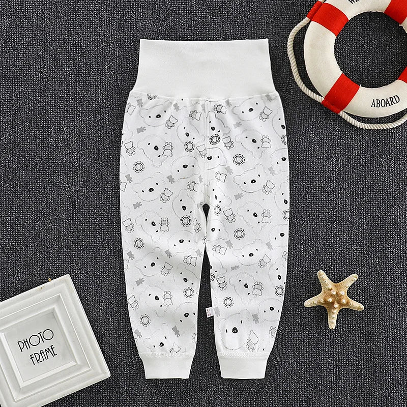 2023 Autumn Spring Newborn Baby Pants Girl Boy High waist Leggings Cotton Clothes Toddler Trousers Clothing Infant Kids PP Pants