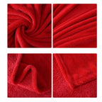 Thick Blankets 70X100Cm Red Flannel Fleece Warm Blanket For Winter Camping Travel Home Use Cozy Bed Blanket