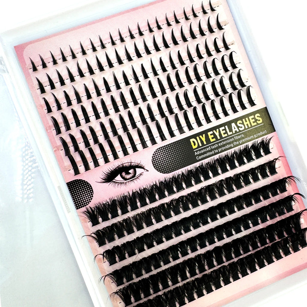 Eyelash Clusters 80D/100D+Fairy Hair Lashes DIY Spiky Lash Extension Mega Cluster Eyelash Extensions Mink Strips Lashes Thick