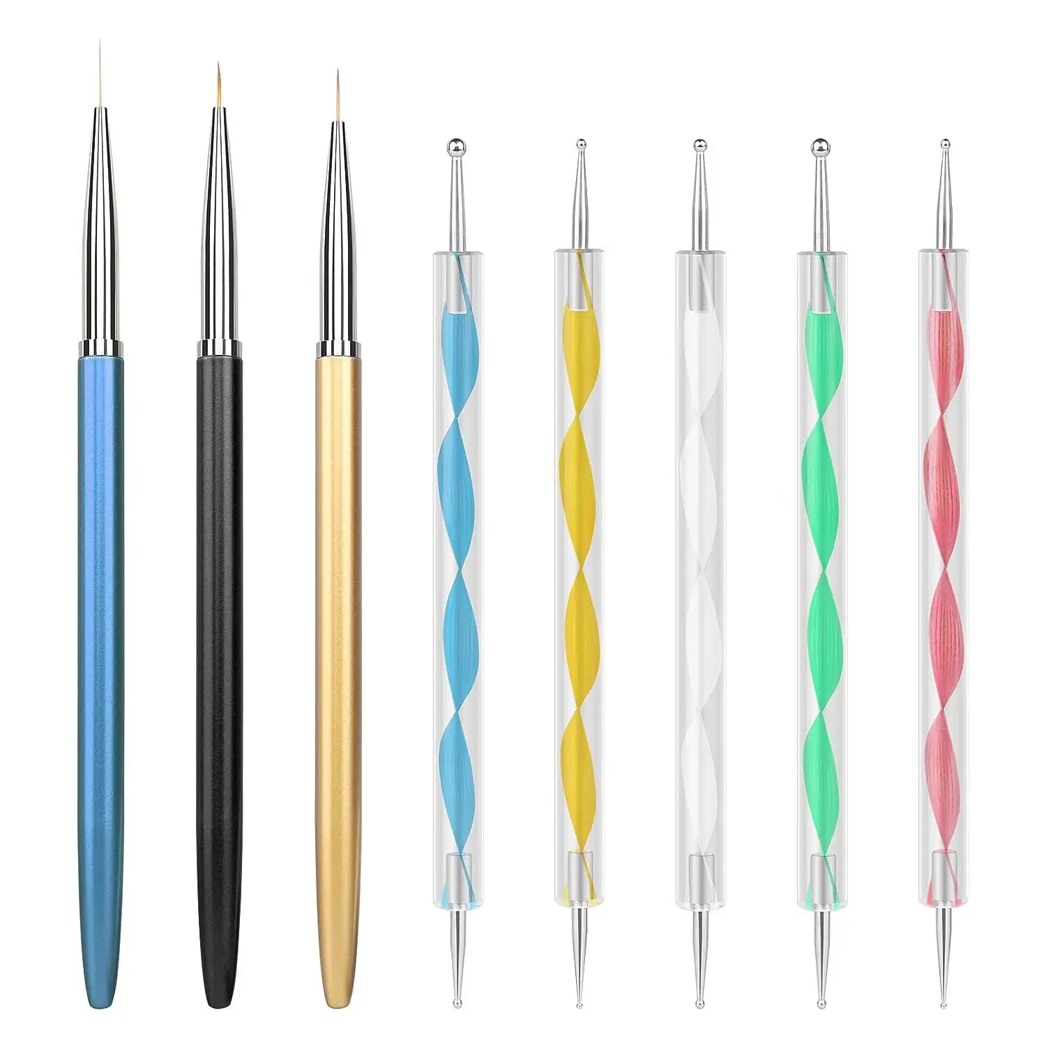 Nail Brushes Set Professional Nail Supplies For Acrylic UV Gel Drawing Dotting Manicure Nail Art Design Tools Makeup Accessorie