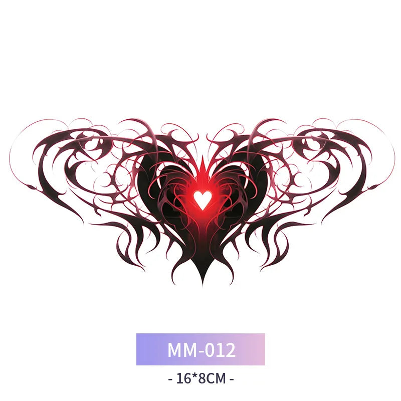Sexy Succubus Tattoo Stickers Tatoo Waist Chest Woman Art Temporary Tattoos Waterproof Long-Lasting Fake Tattoos For Women