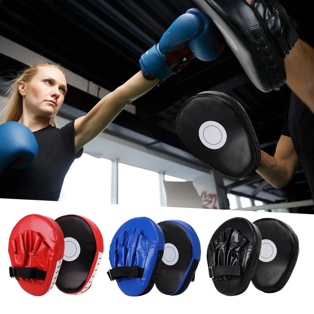 Curved Boxing Hand Target PU Leather Punch Target Bag Breathable Kick Boxing Gloves Adult Kids MMA Boxing Martial Training Mitts