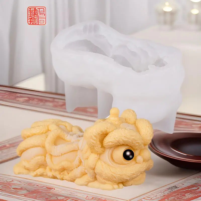 Milk Jelly Silicone Cake Mold 3D Pudding Lion Dance Pig Silicone Mould Home Baking Dessert Decoration Accessories