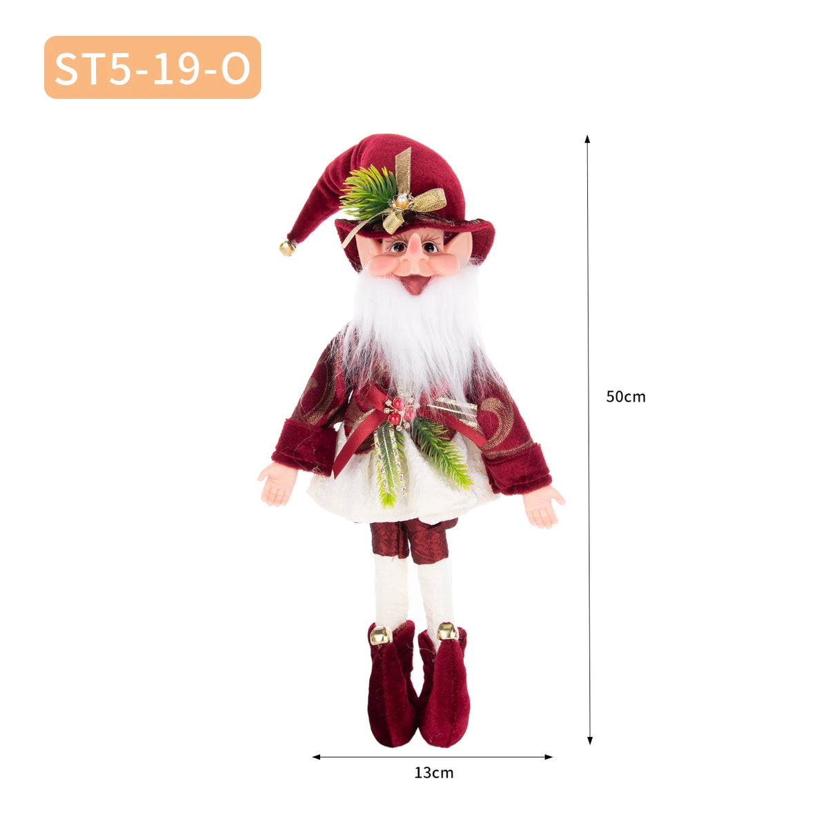 Christmas Decoration Santa Claus Statue Standing Elf Doll Decoration Christmas Tree Pendant Home Merry Christmas New Year Gift