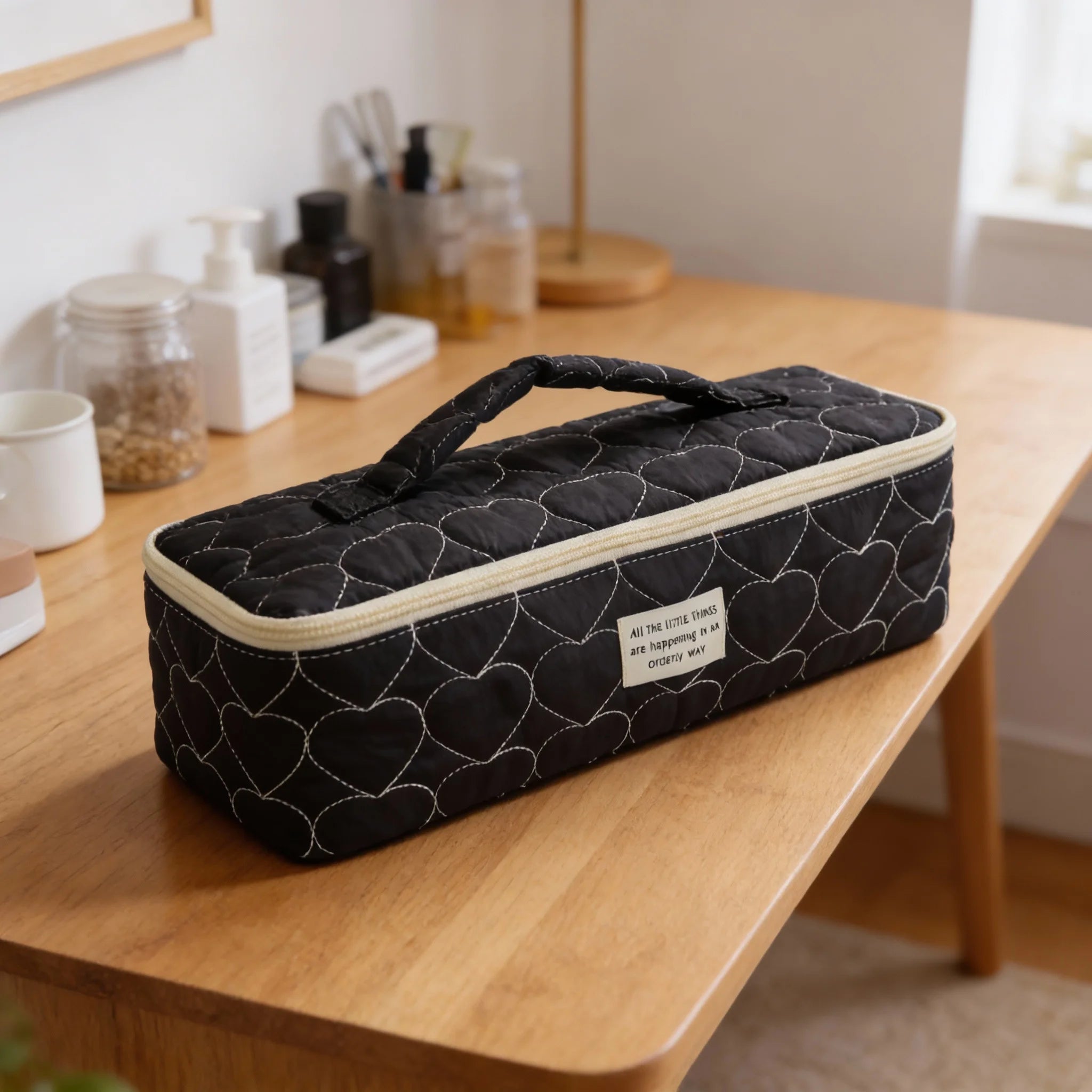 Fashion Large Capacity Hair Dryer Storage Bag Portable Cosmetic Bag Women Makeup Case Toiletry Bag Travel Organizer
