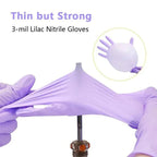 50/100pcs Purple Nitrile Gloves Disposable Powder Free Exam Gloves 5X Stretchable Soft Touch Medical Grade for Kitchen Laborator