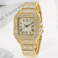 2pcs Set Luxury Diamond Men's Watches Business Stainless Steel Quartz Wristwatch Male Casual Silver Bracelet Wrist Watch