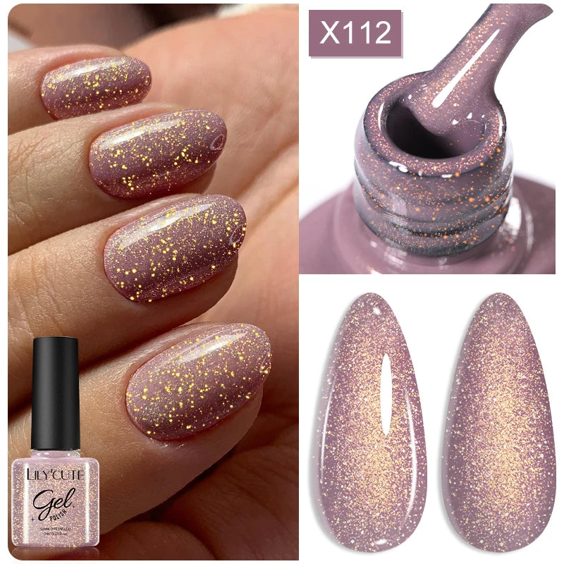 LILYCUTE 7ml Fruit Grape Purple Cat Magnetic Gel Nail Polish Vernis Semi Permanent Soak Off Colorful Gel Polish Nails Supplies