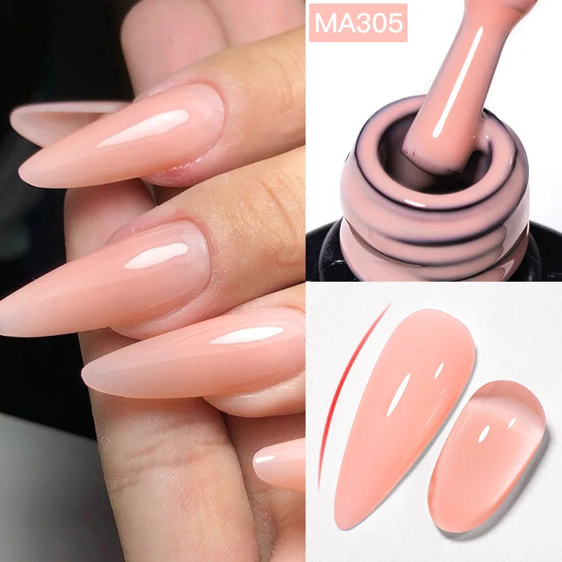 7ml Nude Rubber Base Gel, 68 Colors, DIY Nail Art Supplies Gel for Nails Design, UV LED Soak Off, Easy to Apply, Long Lasting