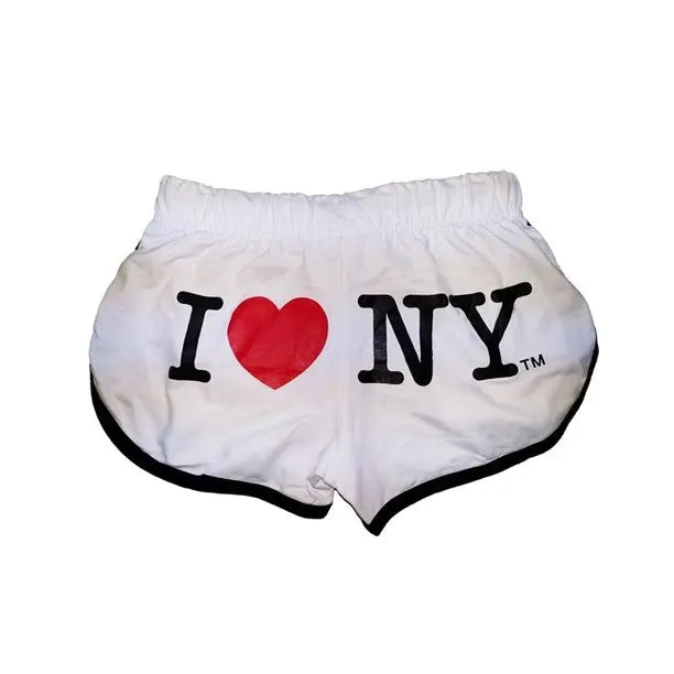 Y2k Loose Y2K Clothing Women's Shorts High Waist I LOVE NY Print Summer Harajuku Aestheticism Fashion Sports Sweatpants Beach