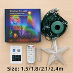 DIY Pixel Light Show Smart Animated Christmas Tree Lights USB Powered with Star Topper LED String Lights Waterfall Lights