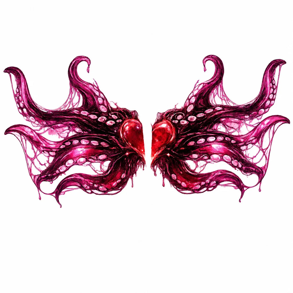 Newest Sexy Octopus Temporary Tattoo Sticker for Women, Purple Tentacle Body Art, Hip Butt Fake Tattoos, Waterproof Easy Apply