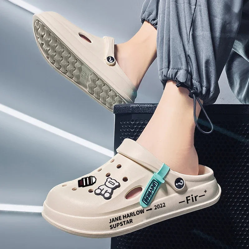 Men Women slippers High Quality EVA Soft Thick Soled Slippers Fashion Wear Slippers Home Sandals Men's Beach Shoes