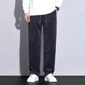 2024 New Autumn Winter Corduroy Pants Men Elastic Waist Business Straight Thick Outdoors Drawstring Jogging Casual Trousers Male