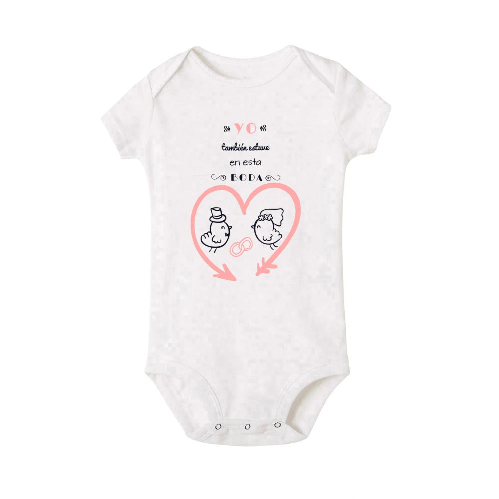 I Was Also At This Wedding Printed Baby Bodysuit Funny Infant Wedding Outfit Newborn Short Sleeve Romper Cute Toddler Jumpsuit