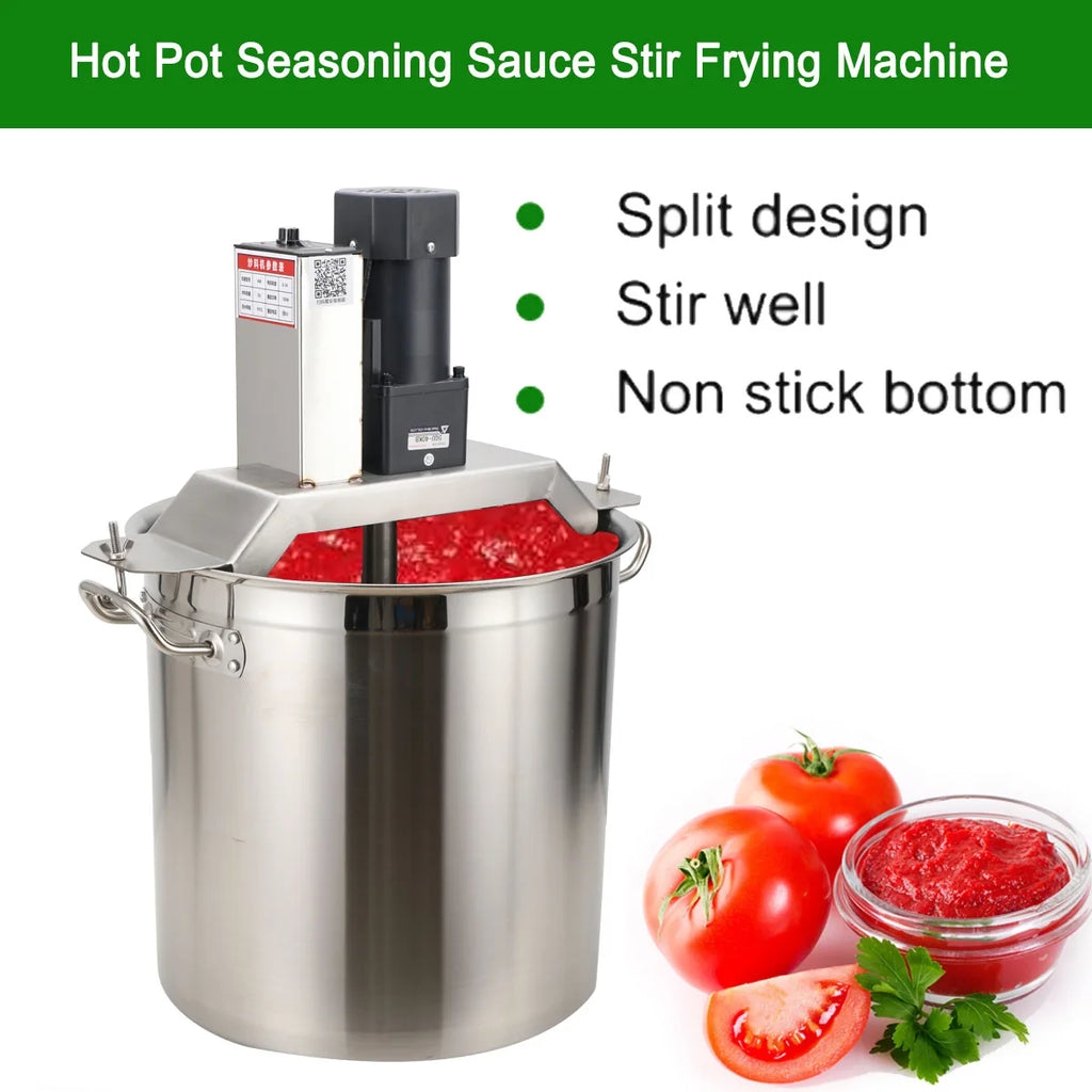 Commercial Hot Pot Sauce Frying Machine 110V 40L Automatic Food Mixer For Hotels Food & Beverage Factory Farms Restaurant Industrial Cooking Kettle Machine