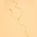 2025 Party Bohemia Rhombus Crystal Bracelet Hand Jewelry for Women Simple Thin Chain Finger Bracelet Jewelry Accessories Gift