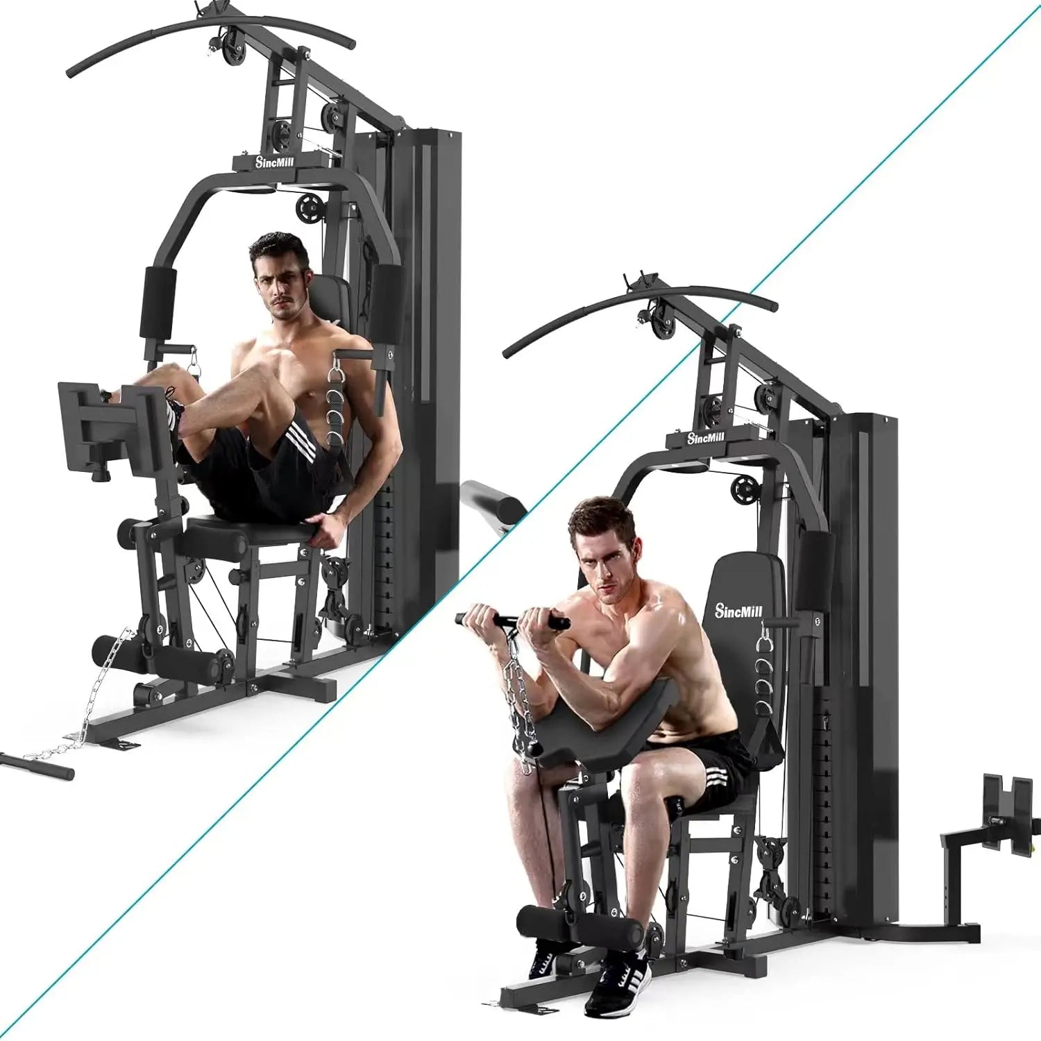 Home Gym SCM-1148L 148LB Multifunctional Full Body Home Gym Equipment for Home Workout Equipment Exercise Equipment, Customized