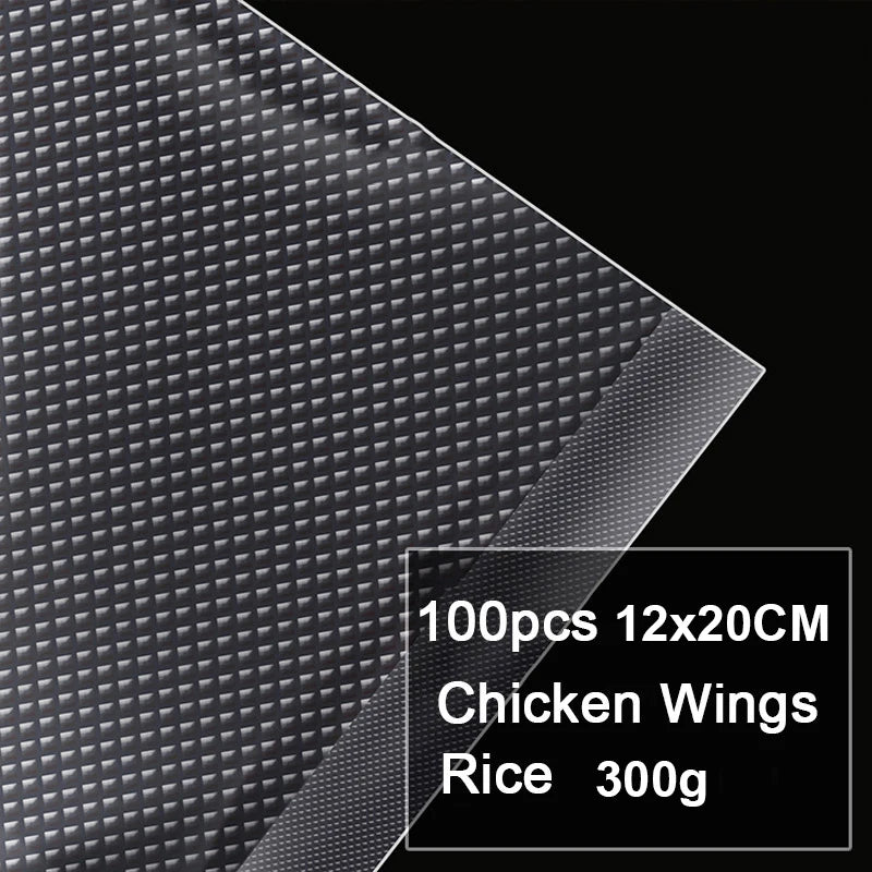 100PCS/LOT vacuum sealer Plastic Storage bag for vacuum sealing machine for pack food saver Packaging Rolls packer seal bags