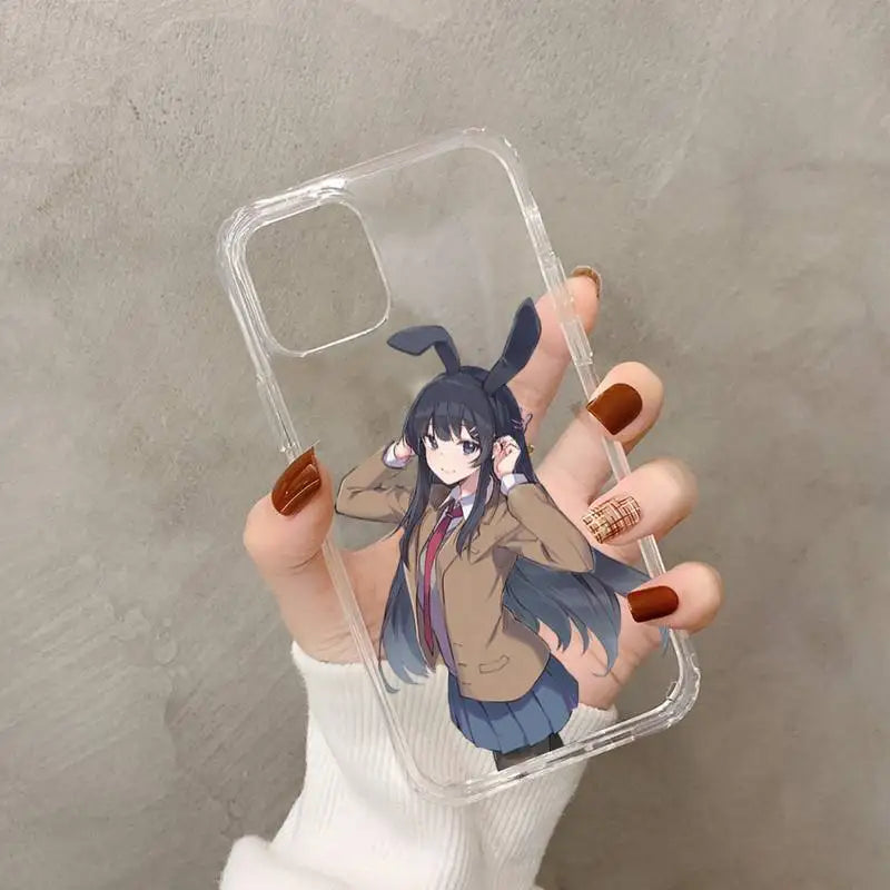 Anime Mai Sakurajima Phone Case for iPhone 11 12 13 mini pro XS MAX 8 7 6 6S Plus X 5S SE 2020 XR case