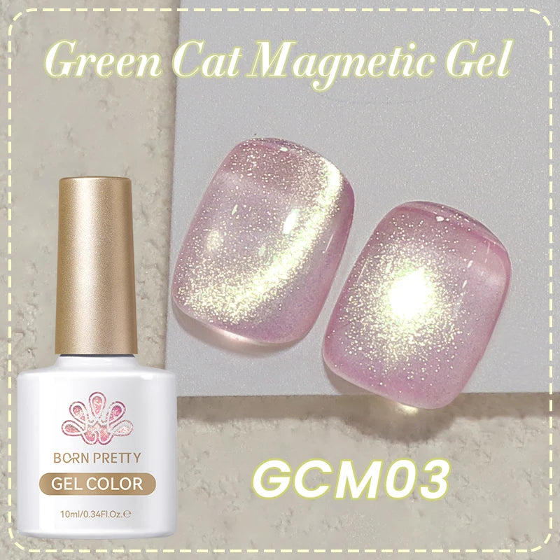 BORN PRETTY 10ml Cat Magnetic Gel Sparkling Semi Permanent Soak Off Manicure UV Gel Nail Art Varnish Autumn Winter Gel Nails