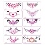 10 Pcs Glow in the Dark Succubus Temporary Tattoo Stickers Long-Lasting Waterproof Fake Tattoos for Women Suitable for Chest And