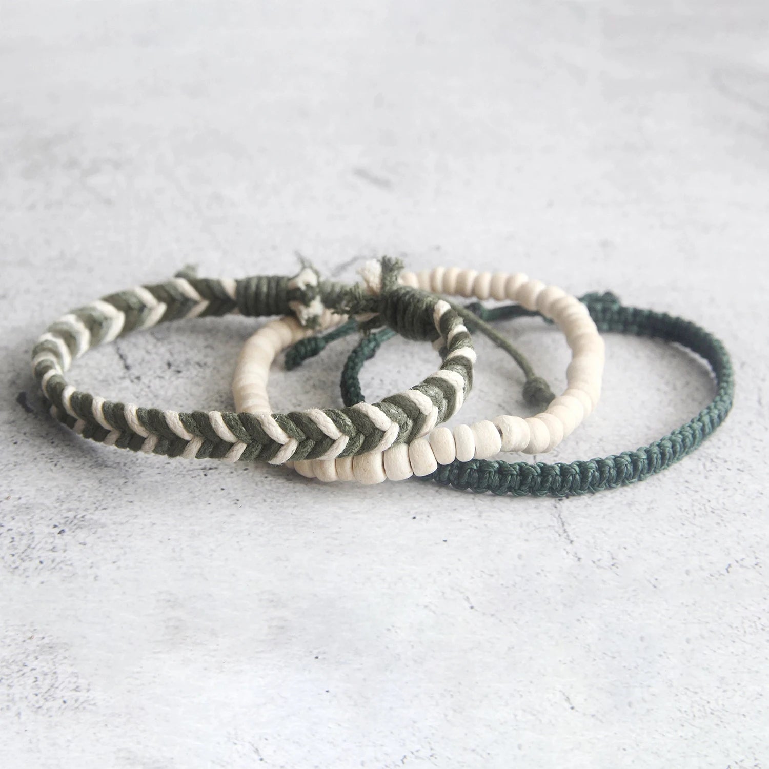 3pcs, Beach Bracelets, Surfer Bracelets, Boho Beaded Bracelet Gift for her, Mens bracelet set, Summer Gift, Gift for him