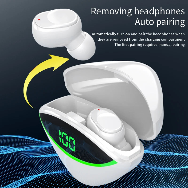 TWS Wireless Bluetooth 5.3 Headset 9D Stereo Music HiFi Earphones With Mic Smart Touch Headphones In-Ear Noise Reduction Earbuds