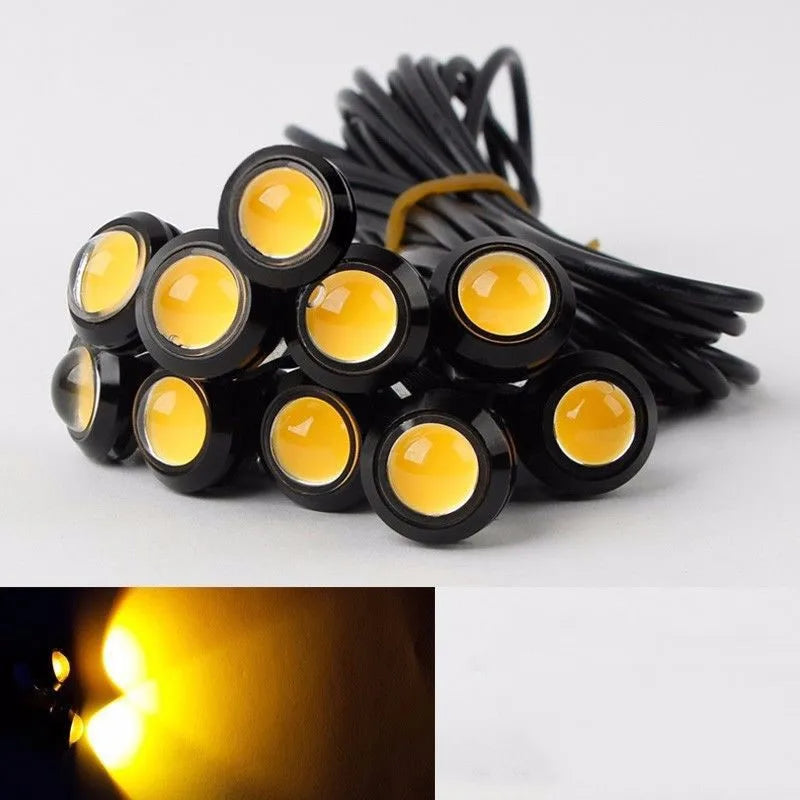 10pcs 12V LED Eagle Eye DRL 18mm High Power SMD Daytime Running Light Car Fog Bulb Reverse Backup Parking Turn Signal Lamp Hot