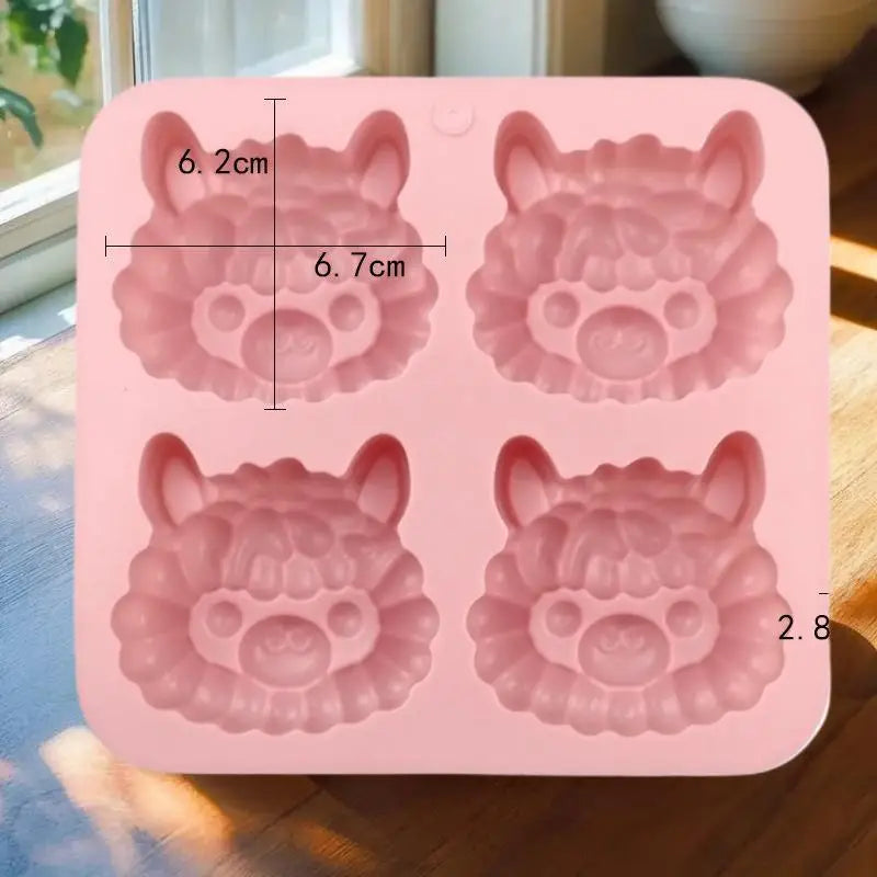 Cartoon Alpaca Silicone Mold For Soap Making Supply Jelly Candy Chocolate Ice Cube Tray Animal Cookies Cake Decor