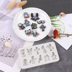 Non-Stick Halloween Silicone Baking Molds | DIY Candy Chocolate Fondant Maker | Ghost Pumpkin Bat Skull Witch Hat Shapes
