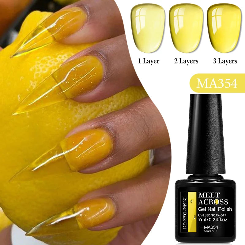 7ml Nude Rubber Base Gel, 68 Colors, DIY Nail Art Supplies Gel for Nails Design, UV LED Soak Off, Easy to Apply, Long Lasting