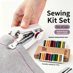 1 Mini Handheld Sewing Machine + 12 Random‑Color Thread Spools, Portable Easy‑Use Manual Sewing Tool for Home