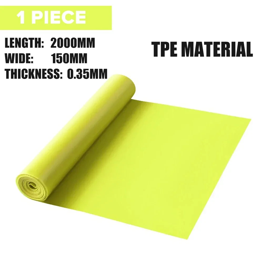 200cm Yoga Pilates Stretch Resistance Band For Gym Fitness Exercise Elastic Rubber Training Band
