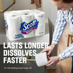 Scott 1000 Series Toilet Paper - 36 Rolls of 1000 Sheets per Roll - Soft & Durable Household Bathroom Tissue