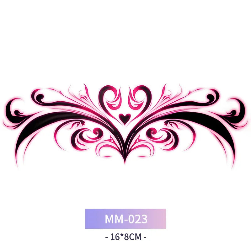 Sexy Succubus Tattoo Stickers Tatoo Waist Chest Woman Art Temporary Tattoos Waterproof Long-Lasting Fake Tattoos For Women