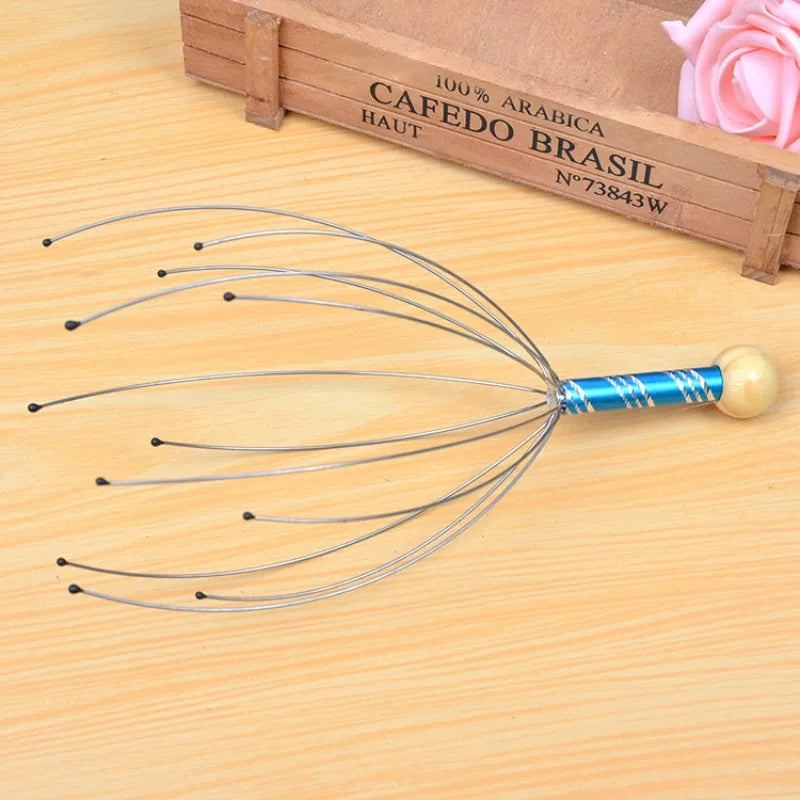 Body Head Massage Device Relaxation Octopus Scalp Massager Instrument Scratcher Relieves Tension Health Care Tools Random