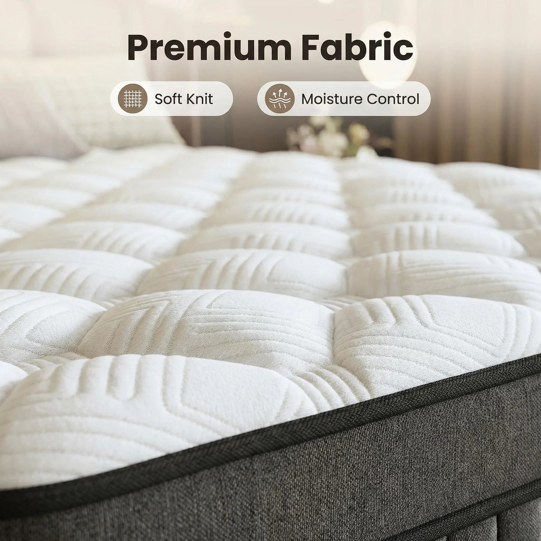 Full-Size Hybrid Mattress 12/14-Inch Medium Firm Gel Memory Foam with Pocketed Springs Boxed - Comfortable Mattress