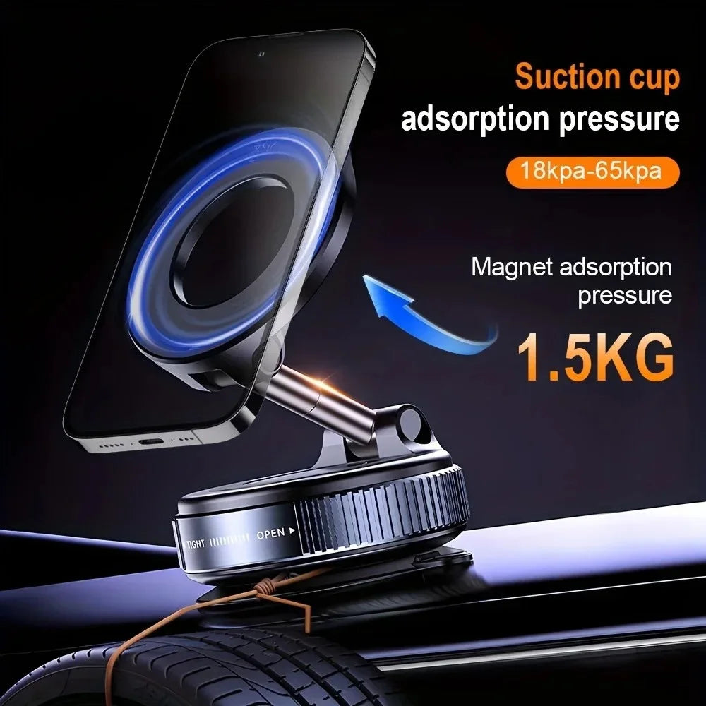Car Magnetic Mobile Phone Holder 360 Rotatable Foldable Vacuum Suction Cup Stand Portable Universal Adsorption Smartphone Holder